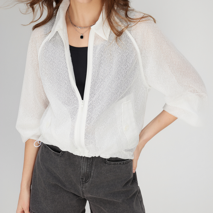 

ELLE Блузка Women's White Lapel Moderate Others