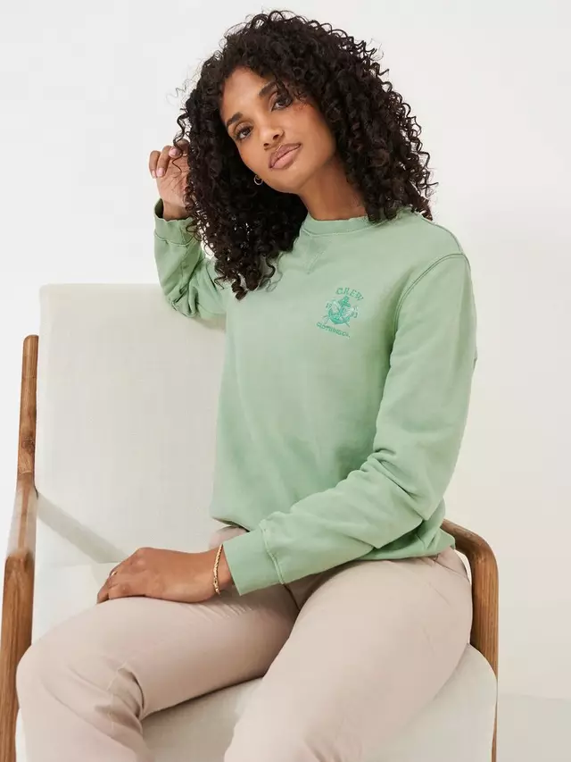 

Толстовка Crew Clothing Pigment Dyed Crew Neck, цвет light/green
