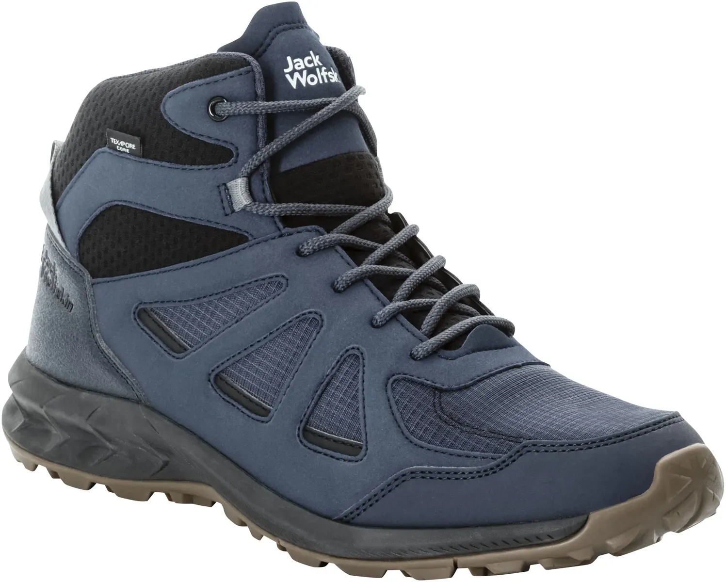 

Кроссовки Jack Wolfskin "WOODLAND 2 TEXAPORE MID M", водонепроницаемые, синий