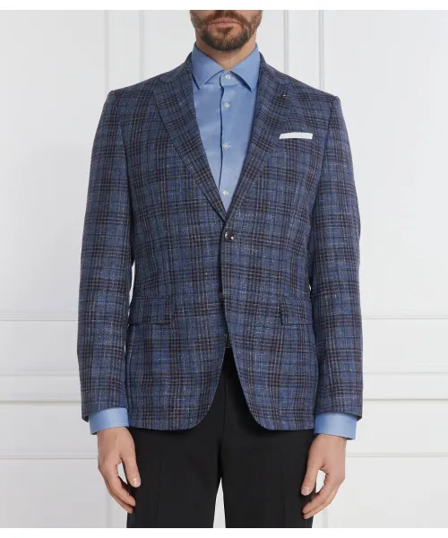 

Элегантный шерстяной жакет h-hutson-233 Slim fit Boss, синий