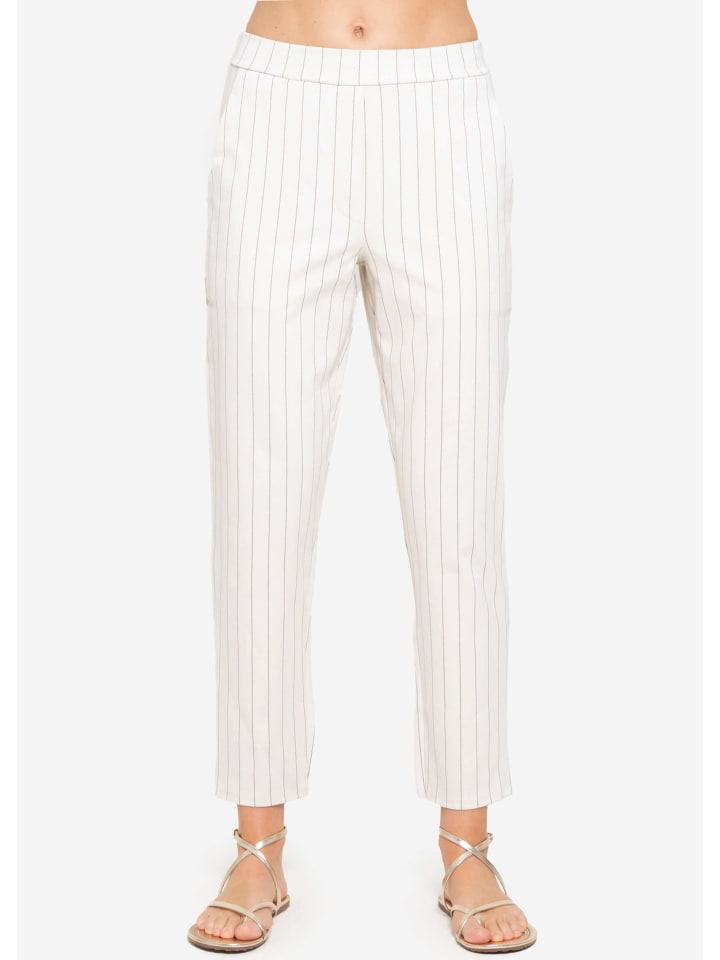 

Блуза SASSYCLASSY Jersey Chinos mit Nadelstreifen, белый