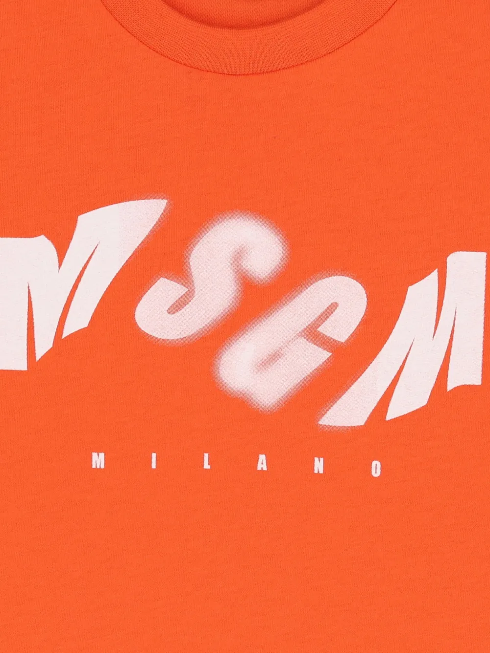 Футболка с логотипом Msgm Kids, оранжевый — фото 3