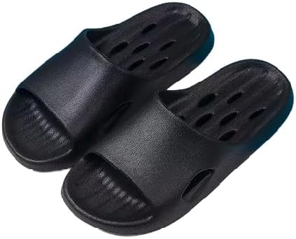 

Тапочки BYDZKJ для женщин и мужчин, шлепанцы для душа с дренажными отверстиями, быстросохнущие тапочки для ванной, спортивные тапочки, мягкая подошва, открытый носок, домашние тапочки, черный