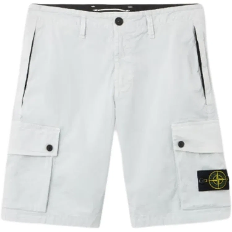 Шорты карго с логотипом Stone Island Sky Blue