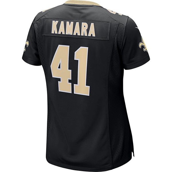 Женская игровая футболка Alvin Kamara New Orleans Saints черная Nike — фото 4