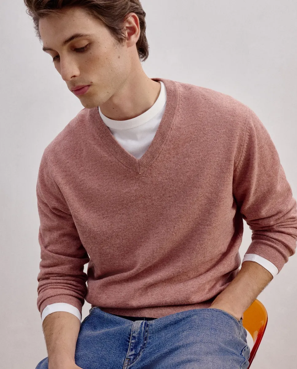 

Мужской свитер с V-образным вырезом Dustin, розовый