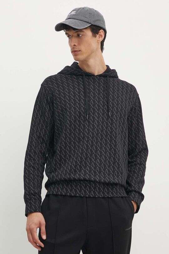 

Хлопковая толстовка Armani Exchange, черный