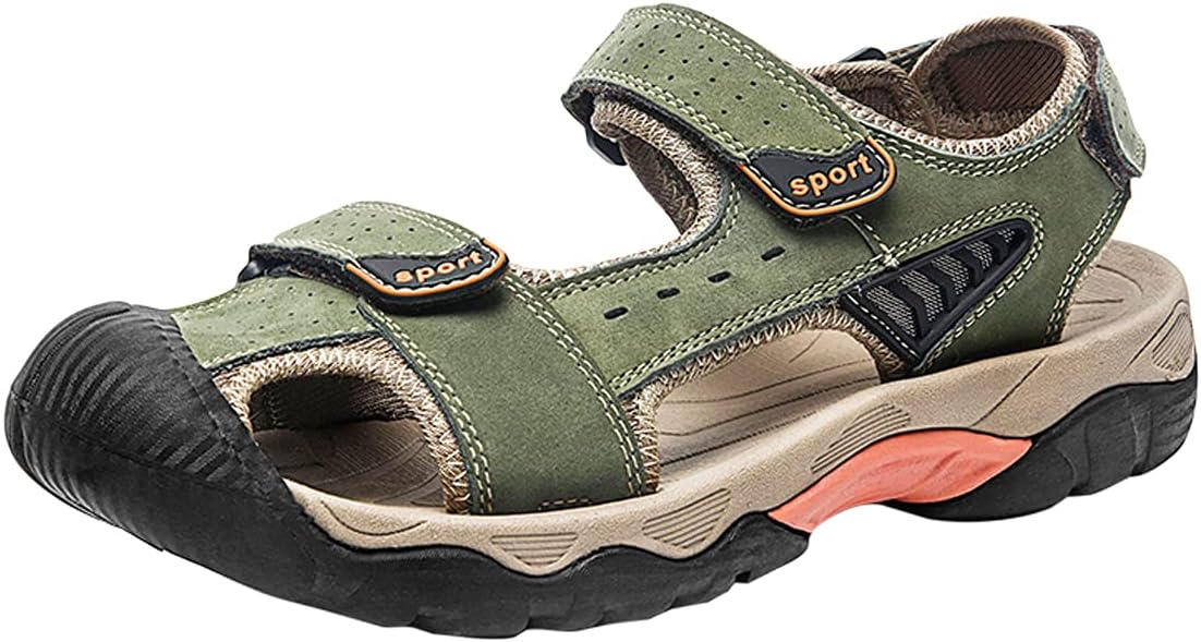 

Мужские спортивные сандалии для рыбалки Aisfn, регулируемые, модные пляжные, для походов, повседневной носки и работы Asifn, зеленый