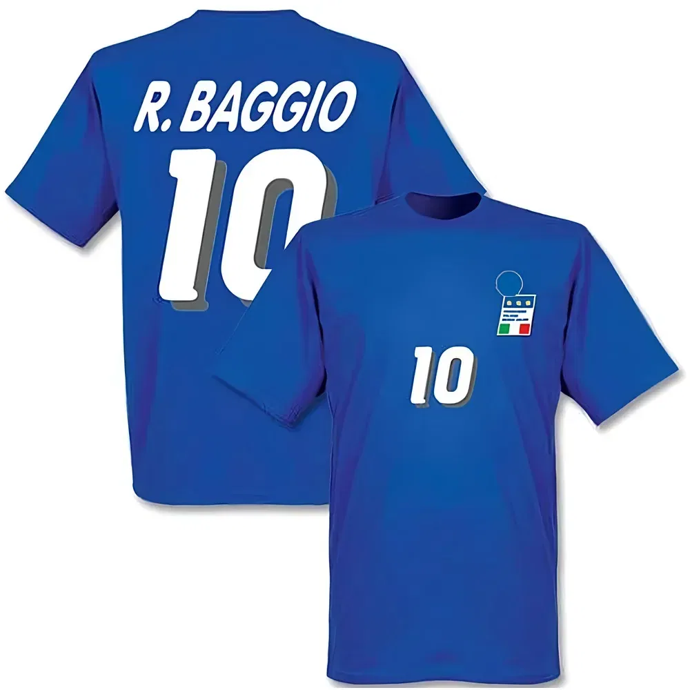 Футболка Roberto Baggio 1994 Home T-Shirt Italy, синий