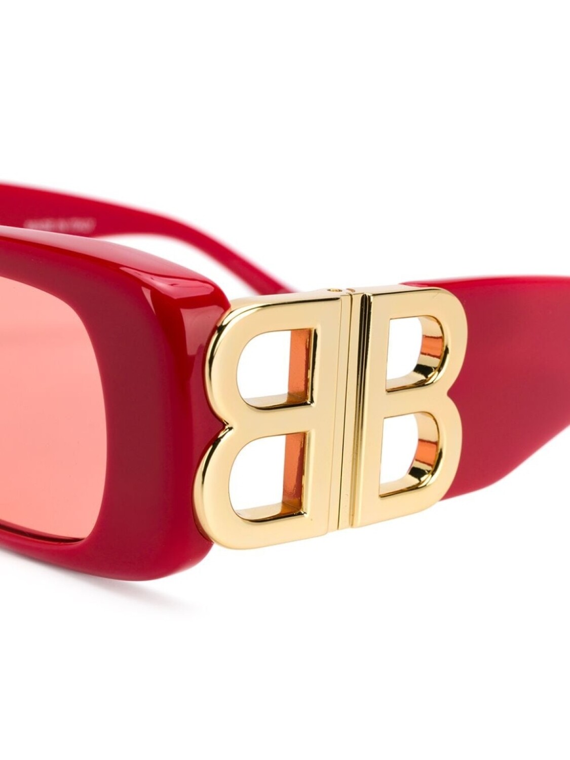Balenciaga Eyewear солнцезащитные очки Dynasty в прямоугольной оправе, красный — фото 3