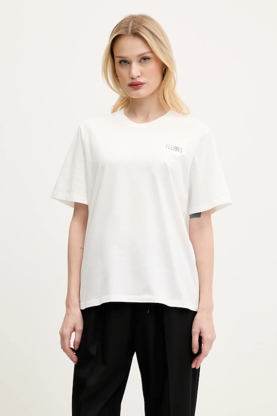 

Хлопковая футболка Mm6 Maison Margiela, белый