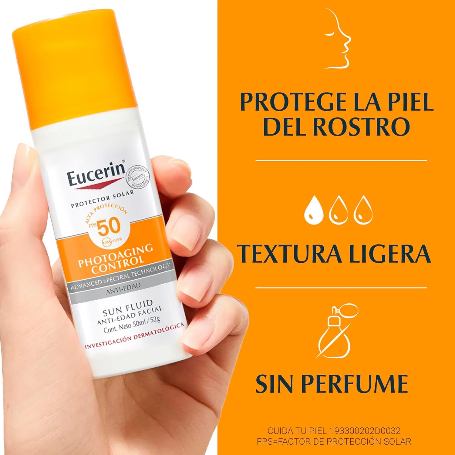 Антивозрастной солнцезащитный крем для лица Eucerin с гиалуроновой кислотой SPF 50+ 50 мл Eucerin — фото 4
