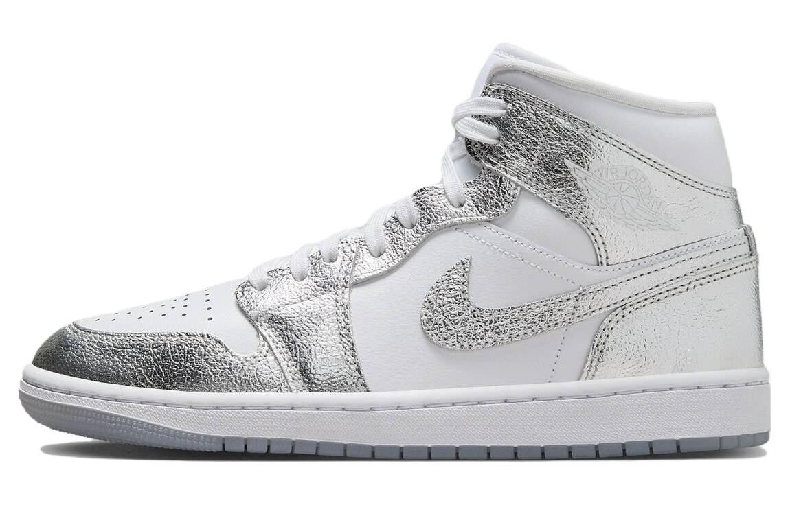 

Jordan Air Jordan 1 винтажные баскетбольные кроссовки женские, White/Silver