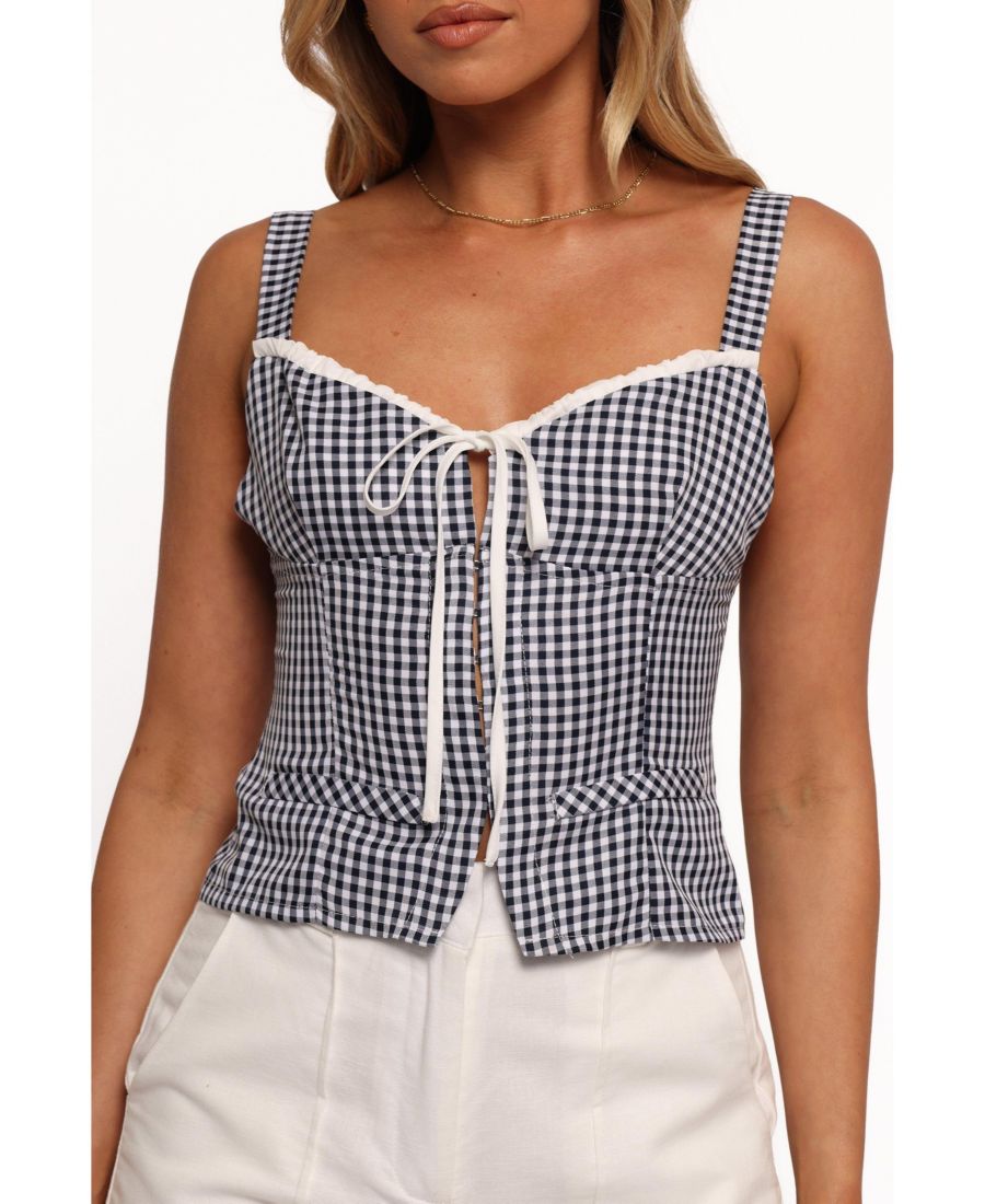 

Данелла Топ Petal and Pup, Navy gingham