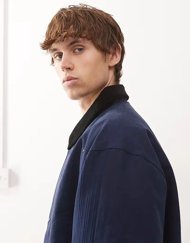 Бомбер Adidas Originals Premium Essentials синего цвета — фото 4