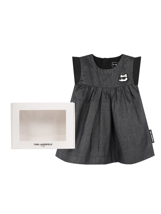 Платье на каждый день обычный крой Z30514 M Karl Lagerfeld Kids, серый — фото 3