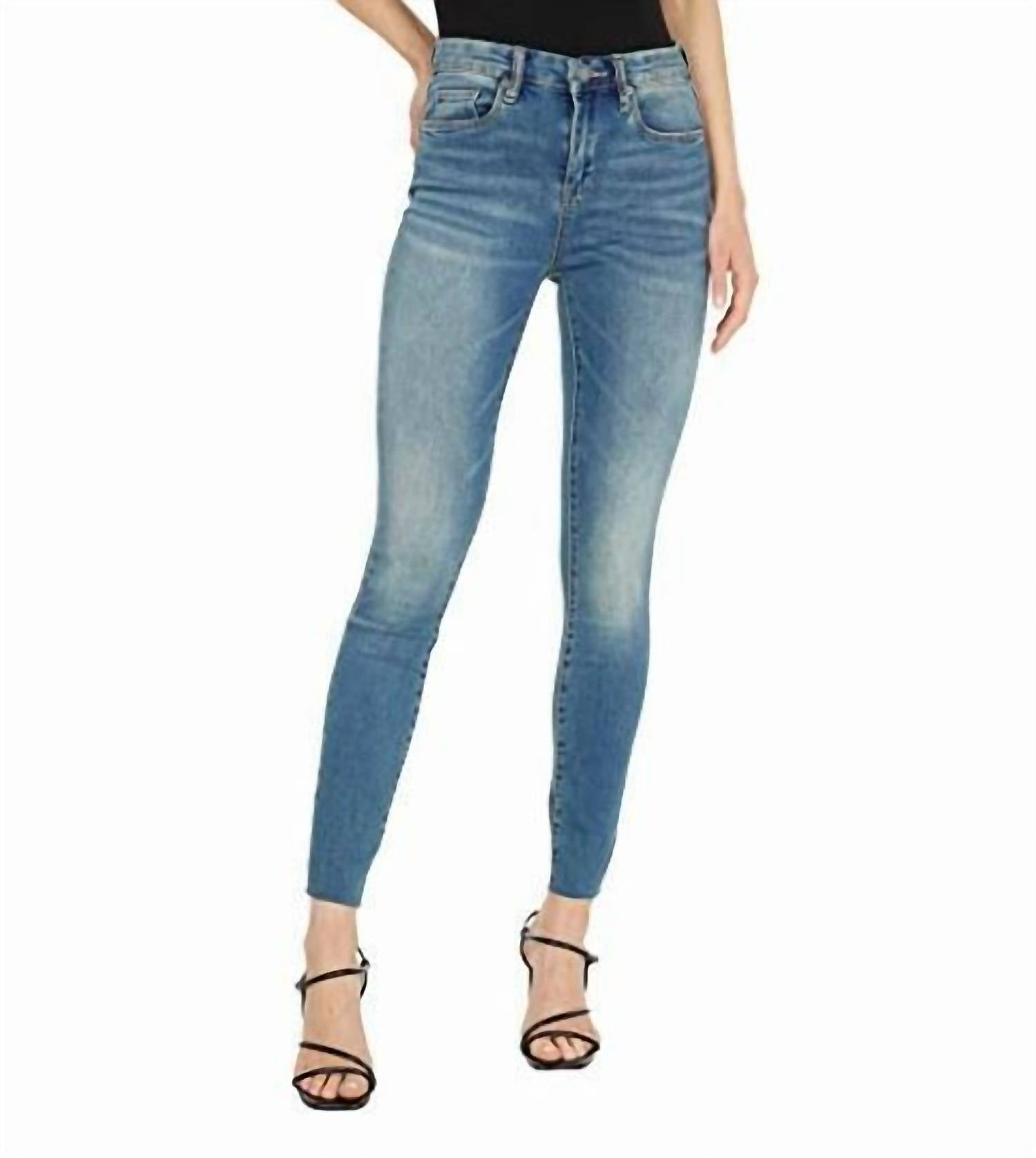 

Джинсы Great Jones High Rise Raw Hem синего цвета BLANKNYC
