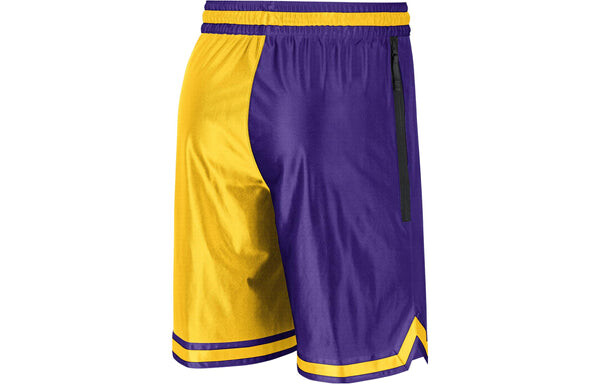 Шорты Nike x NBA Dri-FIT LAKERS Basketball Shorts 'Yellow Purple', желтый — фото 2
