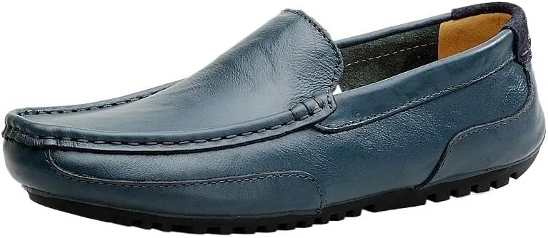 Лоферы мужские кожаные, Vintage, Blue UOPYNE