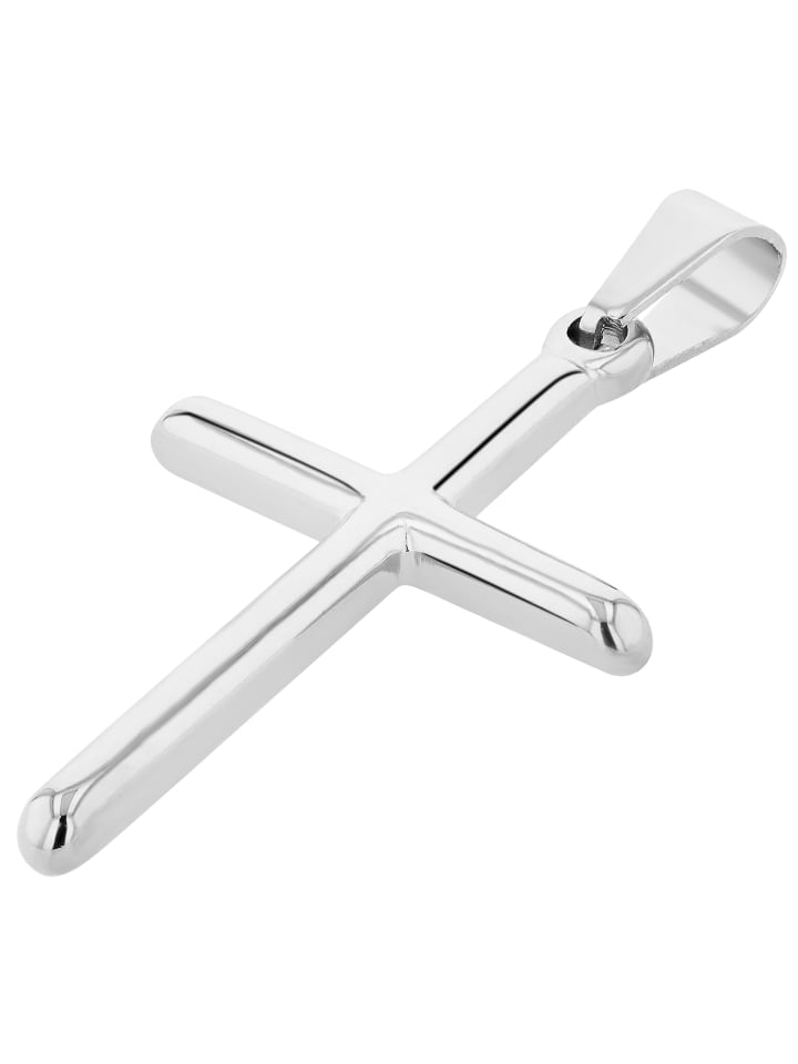 

Adeliás Кулон унисекс - крест из нержавеющей стали серебристого цвета