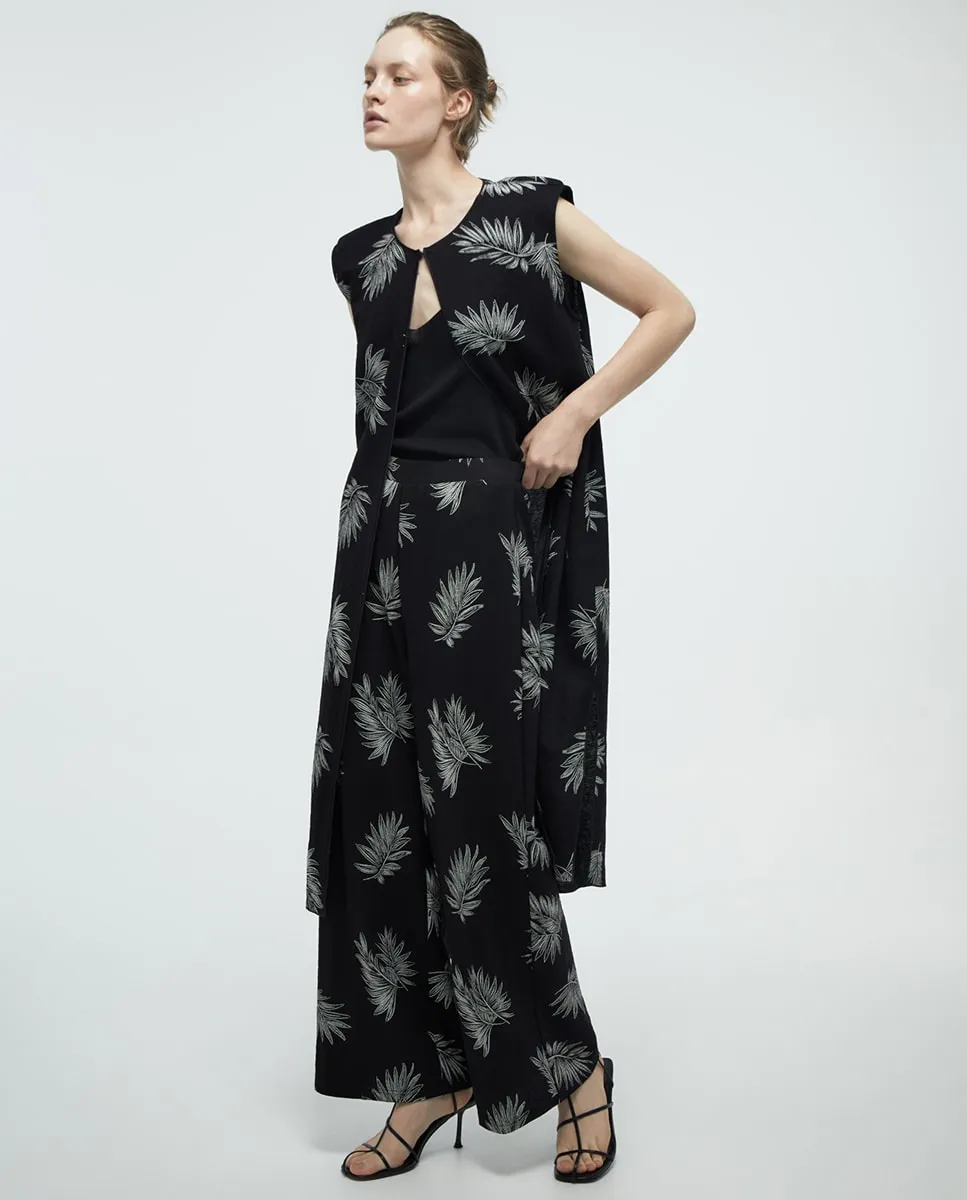 

Пуховик из льняного материала Sfera, черный