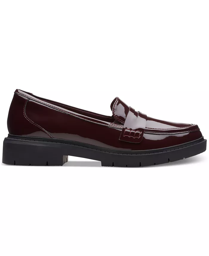 Женские лоферы Westlynn Ayla с круглым носком и прорезью для монетки Clarks, красный — фото 2