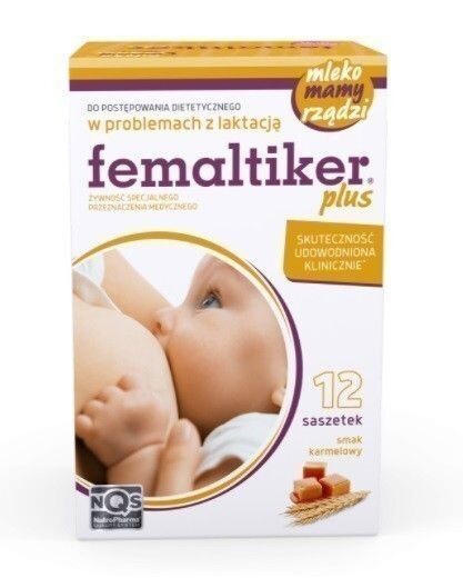 

Femaltiker Plus Smak Karmelowy препарат поддерживающий лактацию, 12 шт.