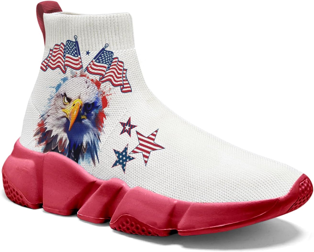 

Мужские кроссовки Hetios с граффити, слипоны для бега, размер плюс 7-15, модель July Fourth, July Fourth 24