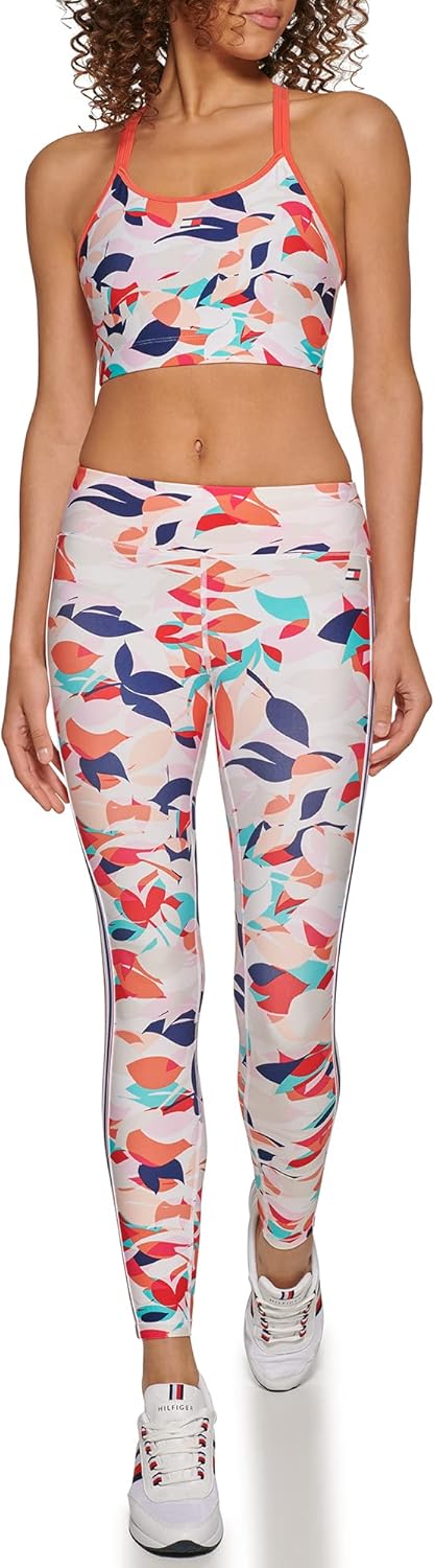 Женские леггинсы Tommy Hilfiger Performance с полосками по бокам, Fusion Peach Combo — фото 2