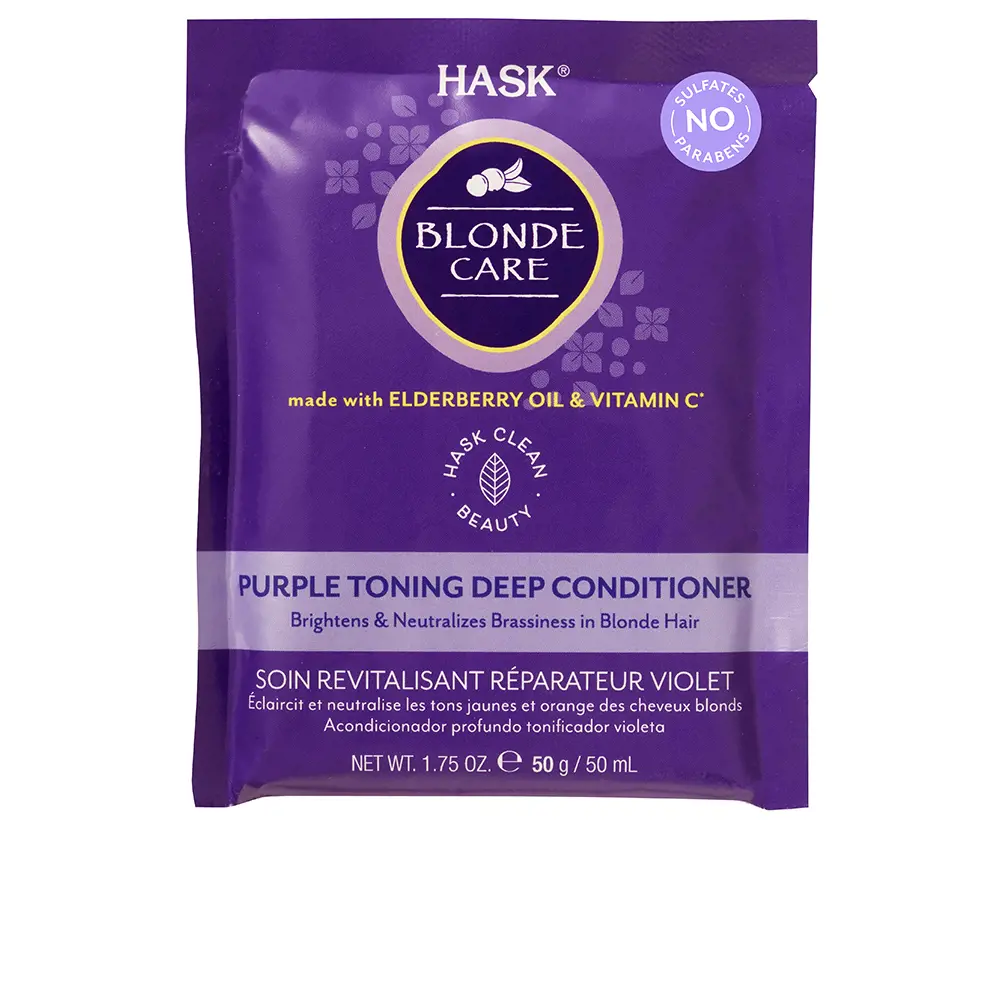 

Кондиционер для волос Blonde care purple toning deep conditioner Hask, 50 гр.