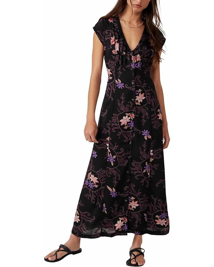 

Платье Free People Rosemary Printed Midi, цвет Night Combo