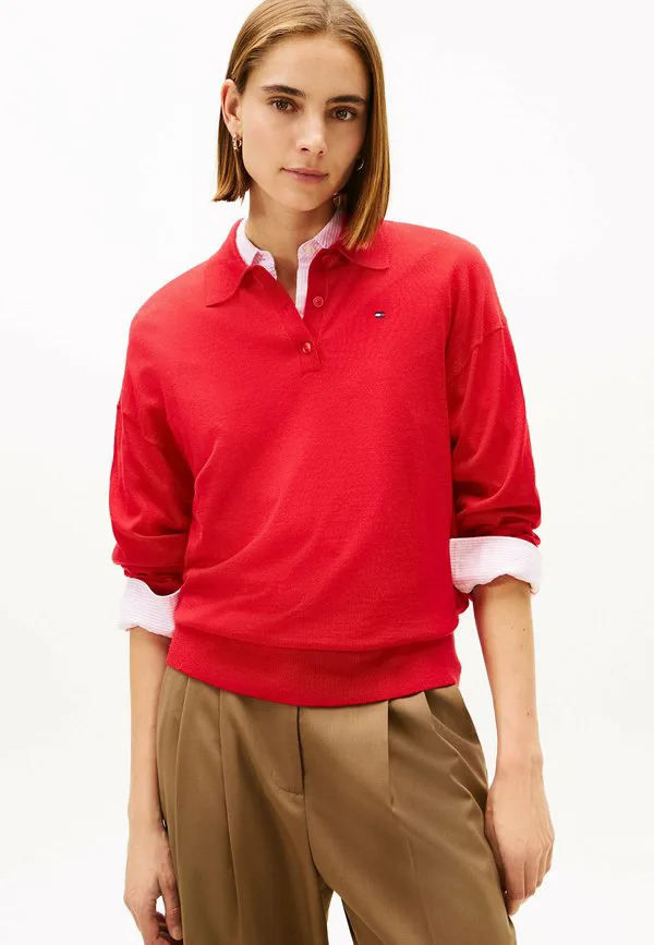 Вышивка флага с джемпером Tommy Hilfiger, Red