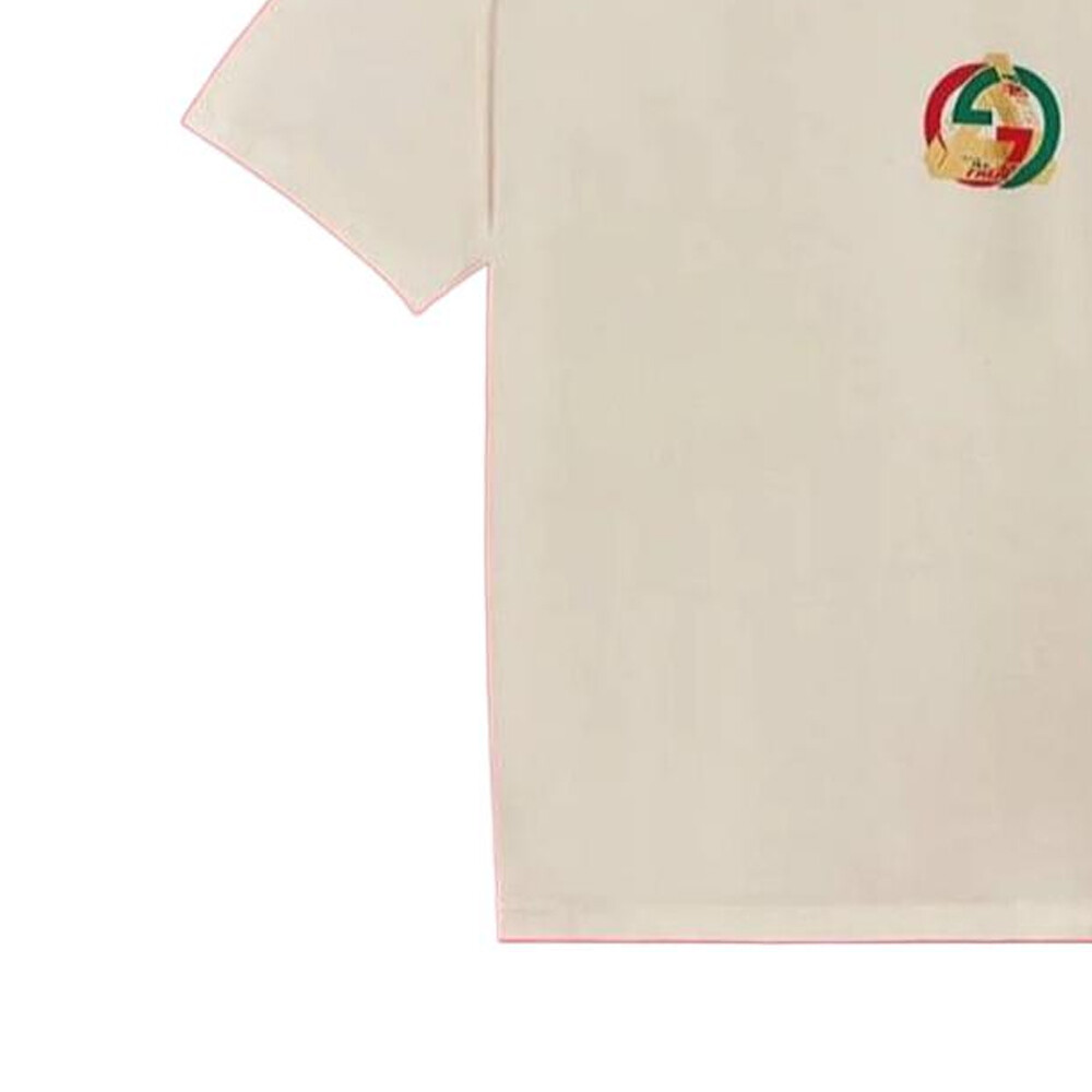 Футболка женская Gucci x Palace, коллаборация, кремовый — фото 4