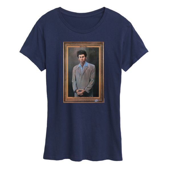 

Женская футболка с принтом портрета Seinfeld Kramer Licensed Character, синий