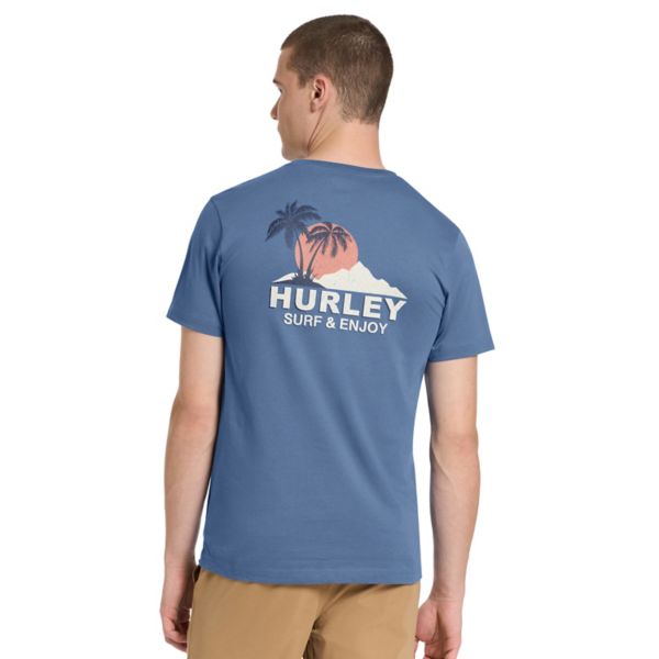 

Мужская графическая футболка Hurley, цвет thunder berry