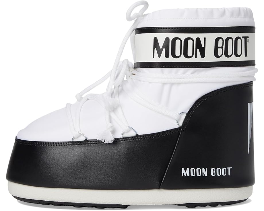 Зимние ботинки Moon Boot с логотипом на толстой подошве, белый/черный — фото 4