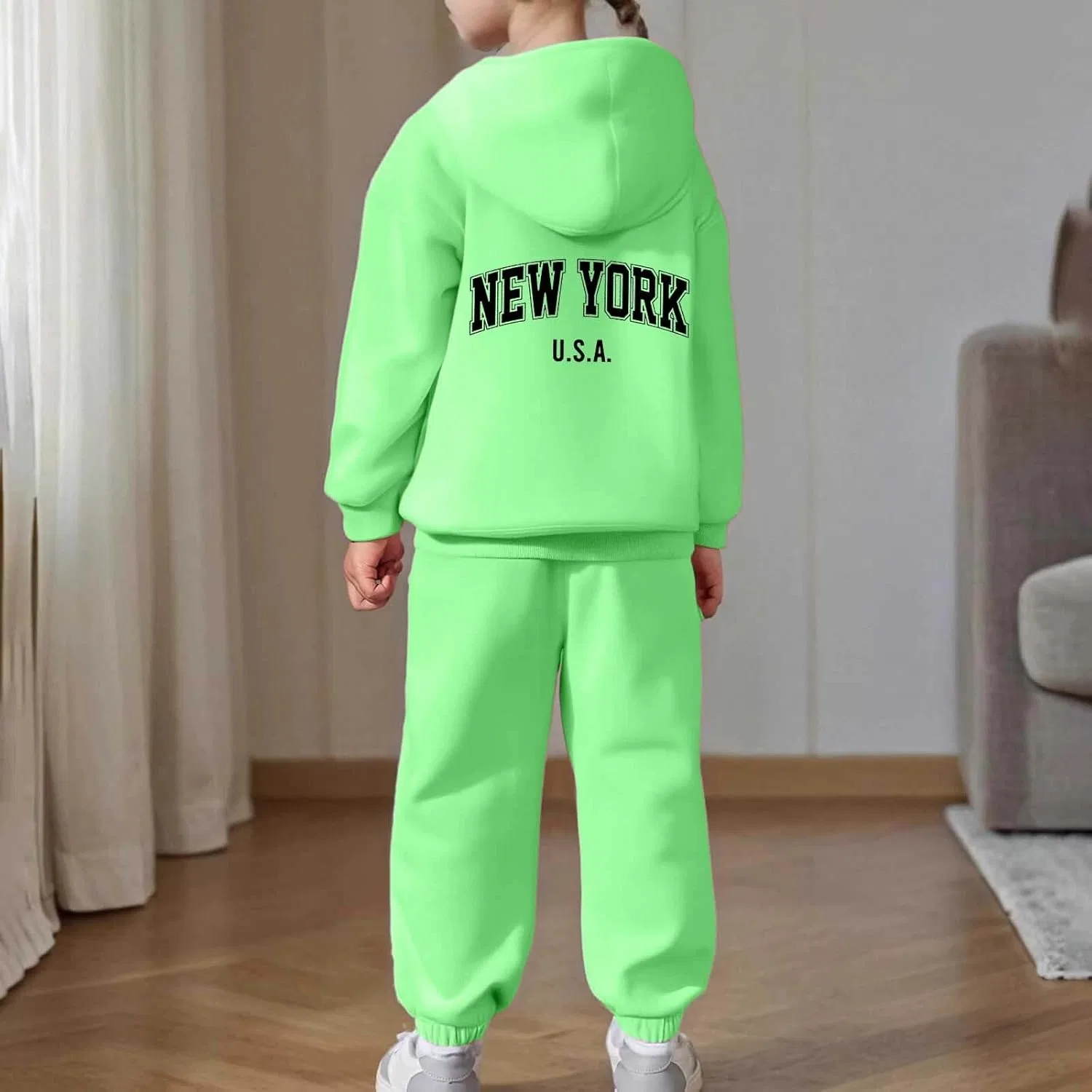 Детский спортивный костюм с принтом Brooklyn, Generic, Z02 Green — фото 2
