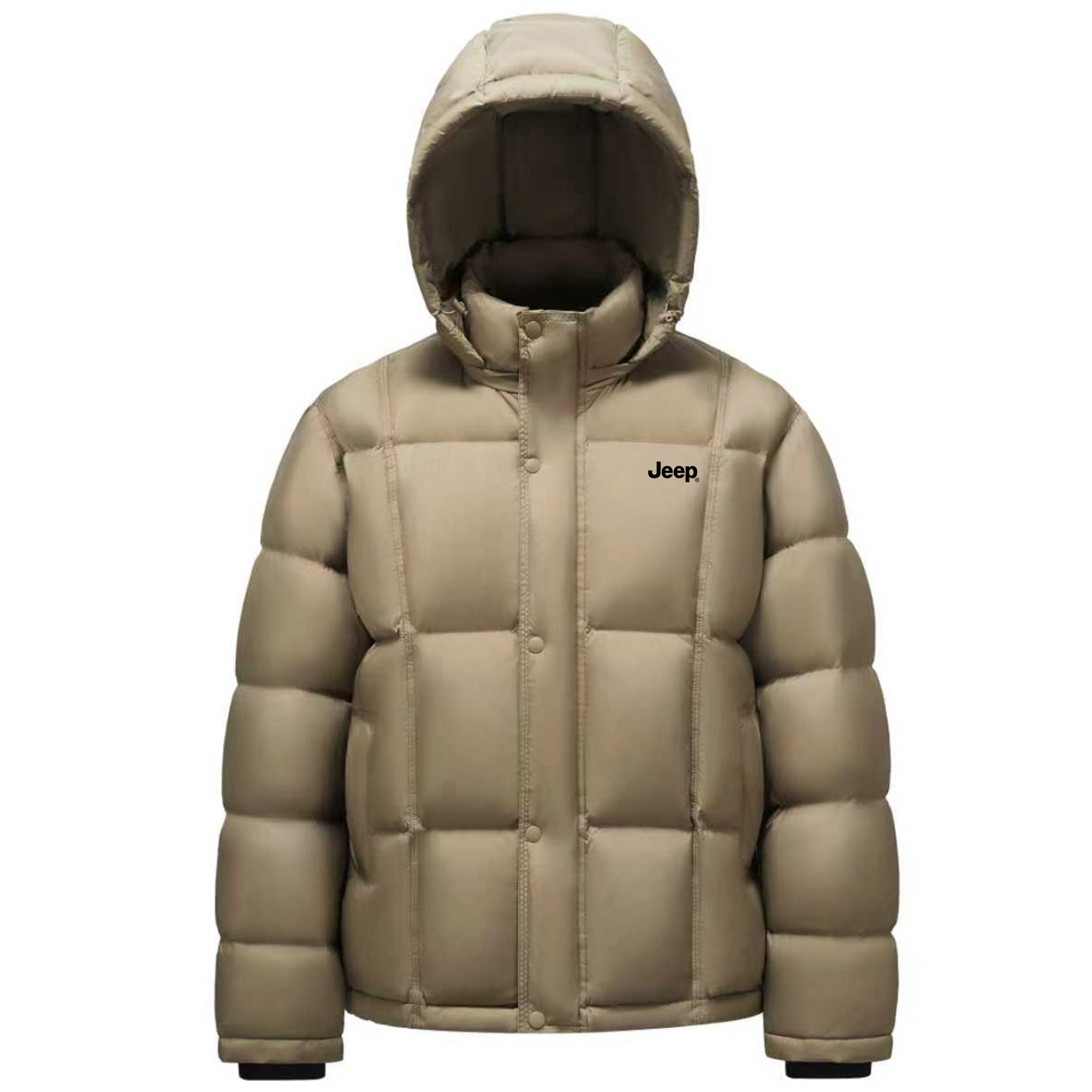 

Пуховик Unisex Thickened Puffer Jeep, trefoil зеленый[detachable hooded+90% duck down+windproof cuffed sleeves]