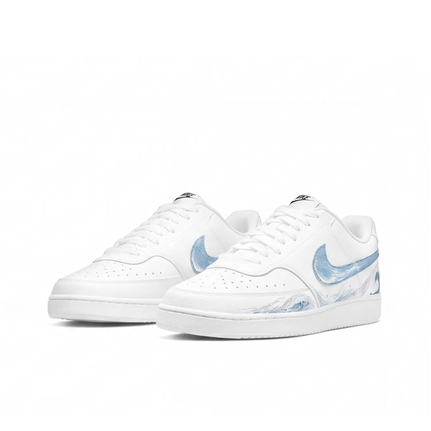 Кроссовки Nike Court Vision 1 Low Starry Wilderness бело-синие — фото 4
