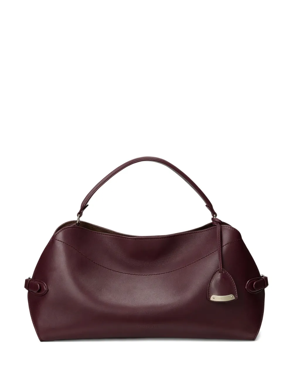 

Сумка-сэтчел из кожи среднего размера с изогнутой ручкой Ralph Lauren Collection, красный