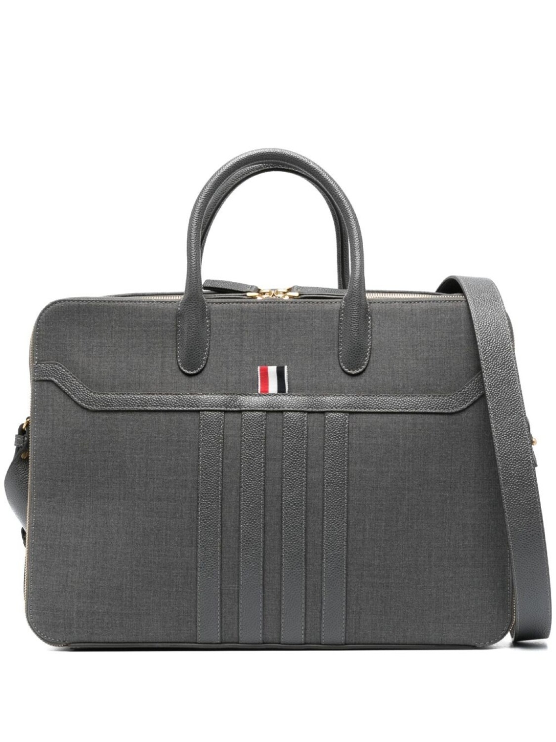 

Thom Browne портфель с полосками 4-Bar, серый