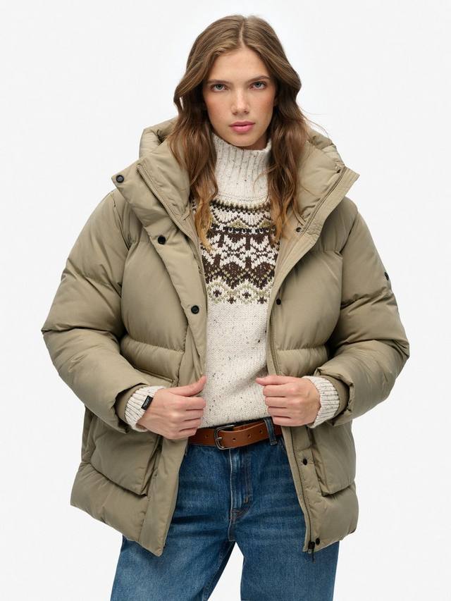 

Пуховик-дутка Superdry, Winter Twig Beige