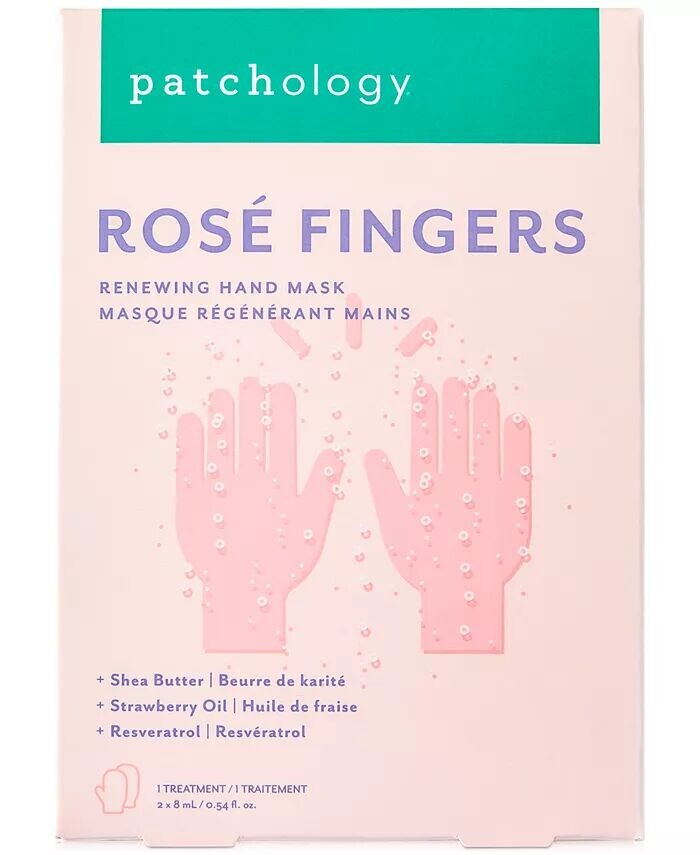 Обновляющая маска для рук Rosé Fingers Patchology — фото 4