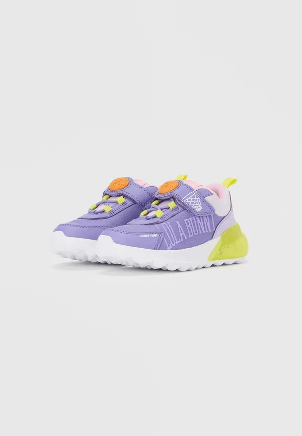 Кроссовки Geox Light up warner bros looney tunes activart illuminus trainers, фиолетовый/кислотно-зеленый — фото 2