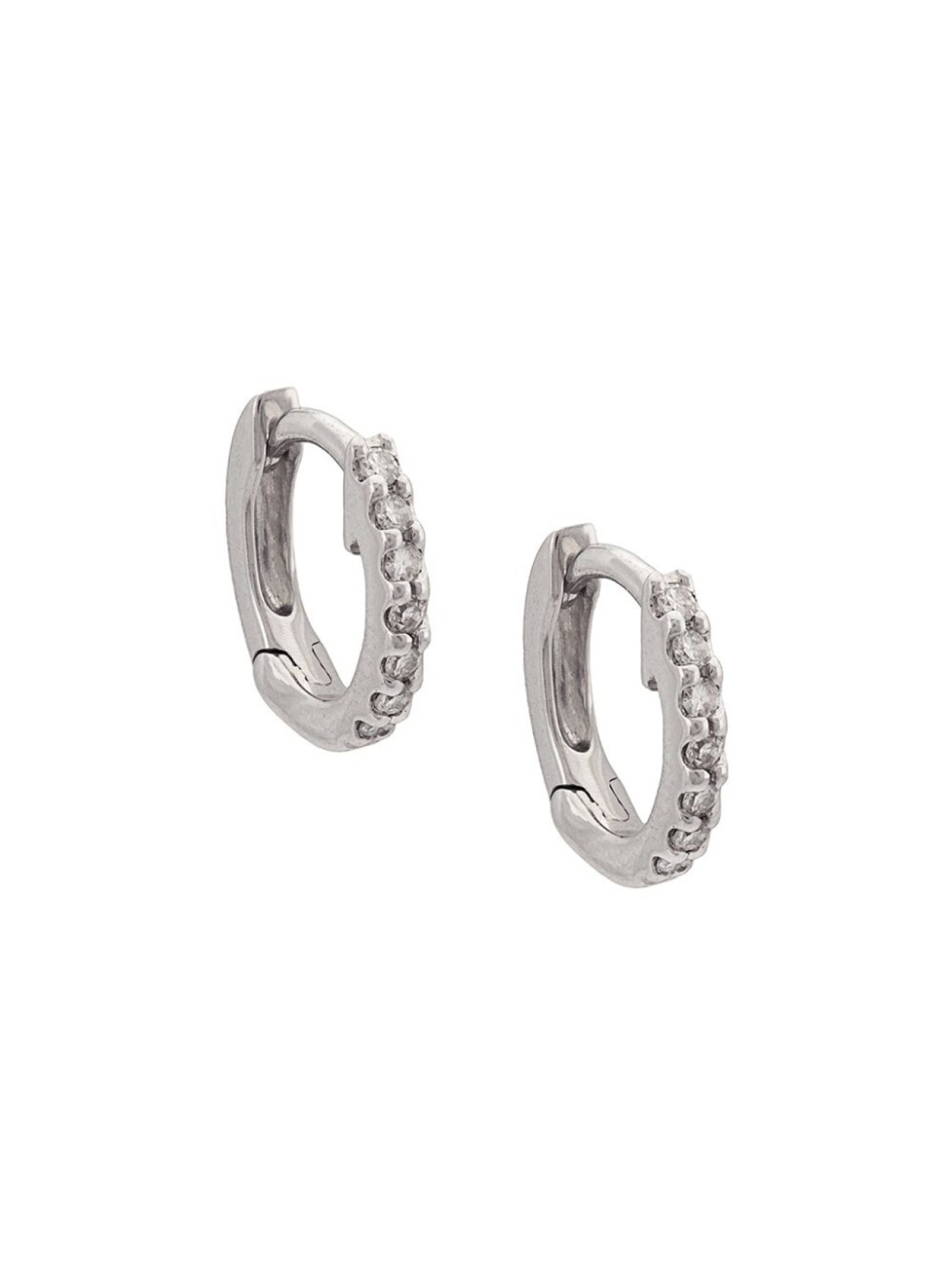 

Серьги-хагги из белого золота с бриллиантами Dana Rebecca Designs, серебряный