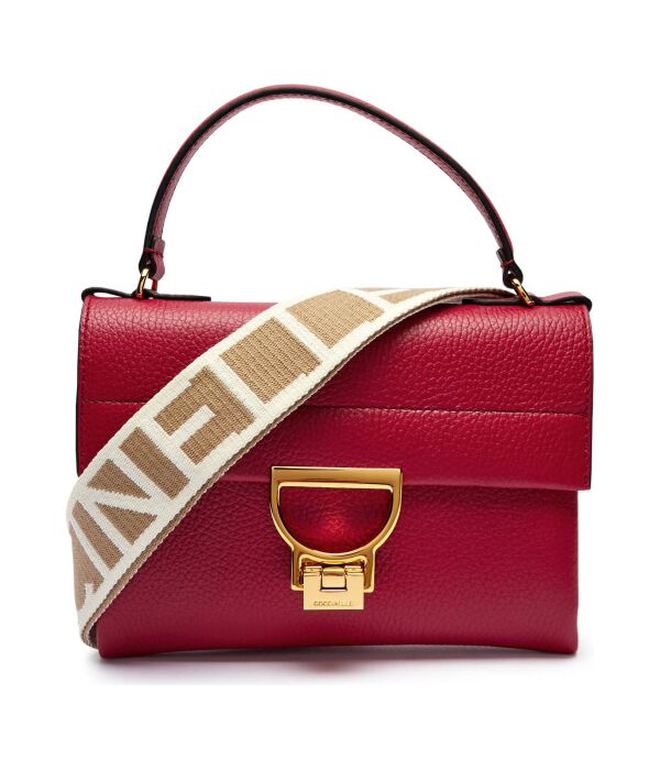 

Кожаная сумка через плечо arlettis signature Coccinelle, красный