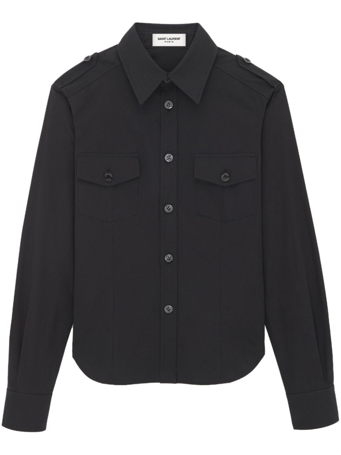 

Saint Laurent рубашка Military, черный