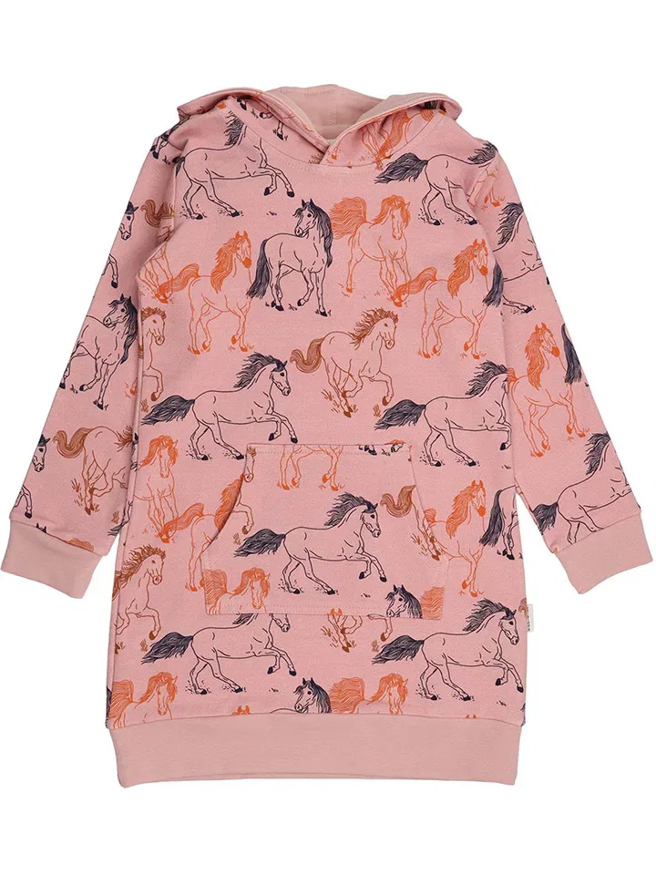 Платье с капюшоном, Walkiddy, розовый