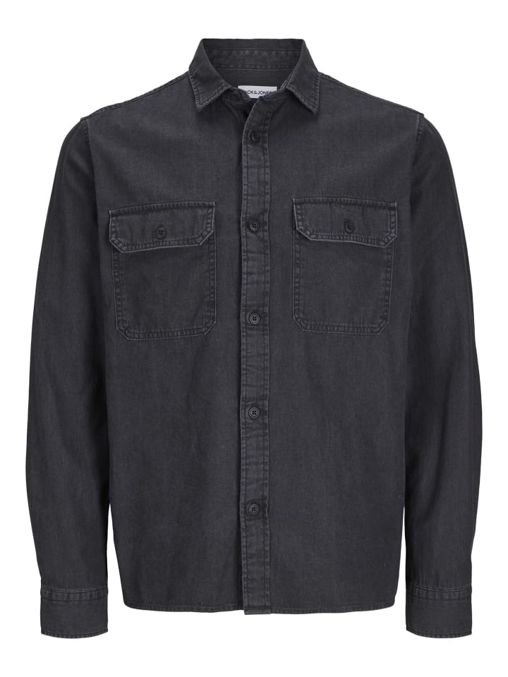 

Рубашка Jack & Jones, черный деним