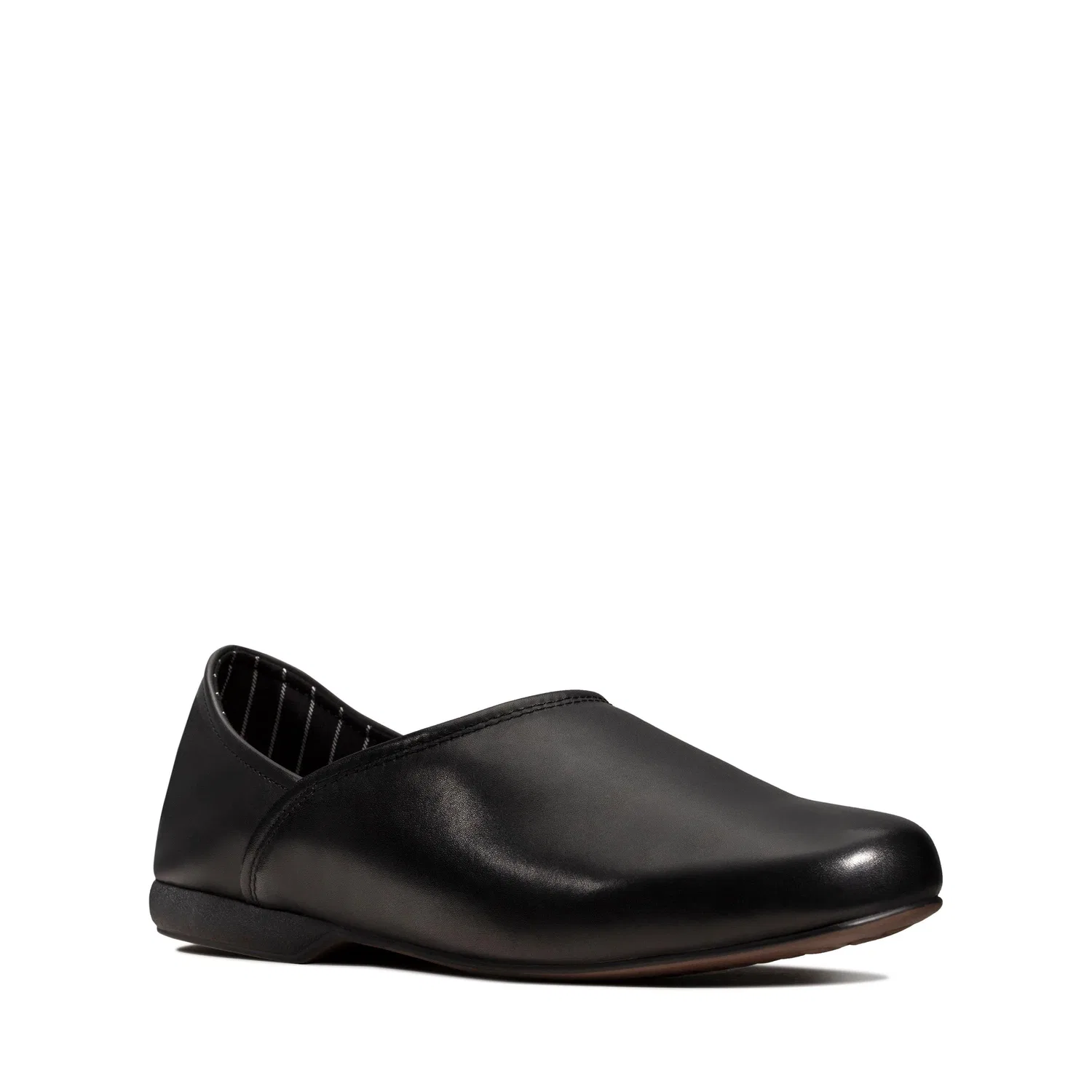 Тапочки мужские кожаные Clarks, черный — фото 2
